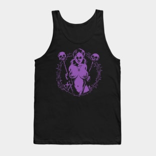 Satanic Babe (purple version) Tank Top